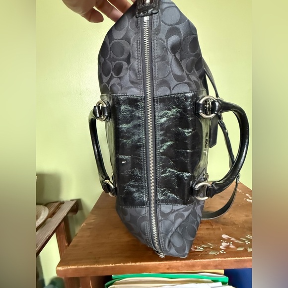 Coach 2012 Ashley Signature Sateen Satchel Handbag G1271 F15440 W/ Hangtag GUC - Picture 9 of 12